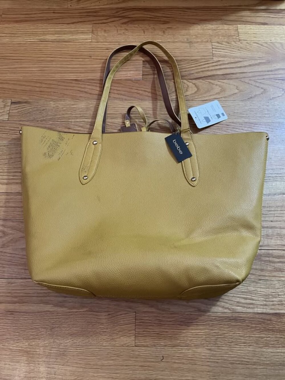 BEBE Mustard | Cognac 3 in 1 tote handbag